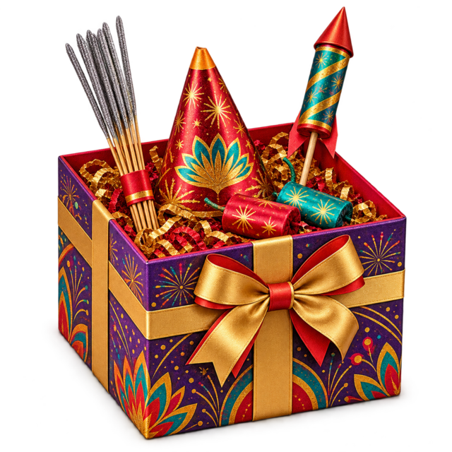 Assorted fireworks gift box